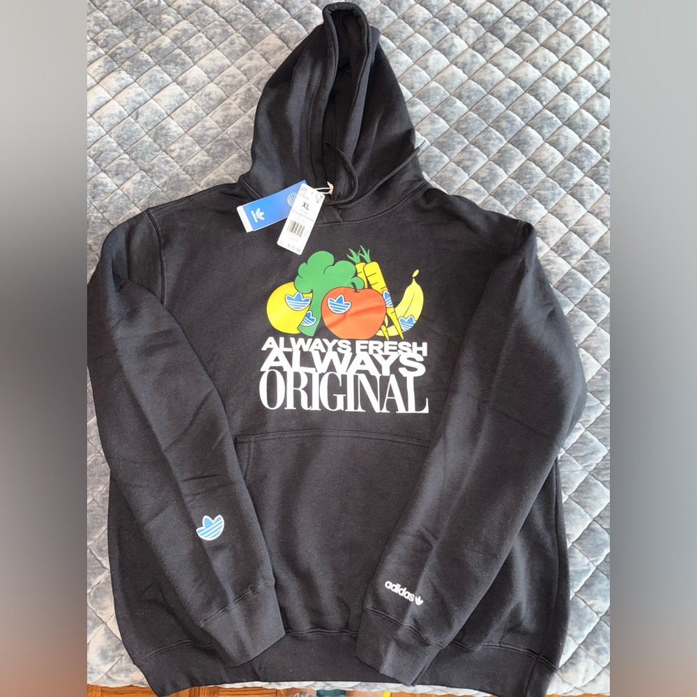 Adidas Black Sweatshirt with Colorful Graphic